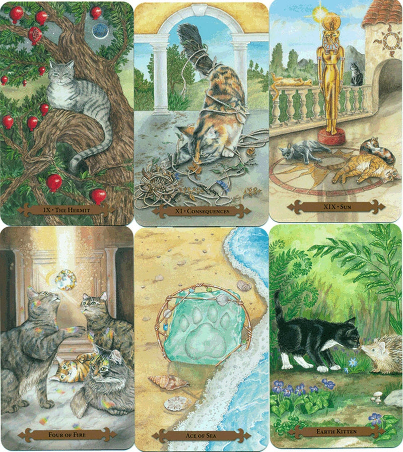 Mystic Cats tarot deck | Cartomancy | Divination Tool | Oracle Cards | Major Arcana | Guide book | Pagan | Witchy | Magic | Fortune telling