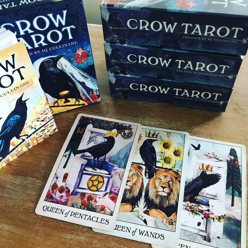 Crow Tarot deck | Cartomancy | Divination Tool | Oracle Cards | Major Arcana | Guide book | Pagan | Witch Magic | Fortune | Spiritual