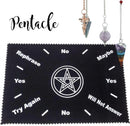 Pentagram pendulum mat 8"x12" | divination tool | pendulum guide | readings | grounding | crystal grid | map | tarot | oracle | dowsing