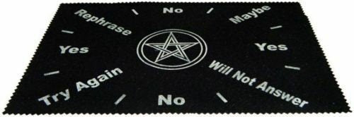 Pentagram pendulum mat 8"x12" | divination tool | pendulum guide | readings | grounding | crystal grid | map | tarot | oracle | dowsing