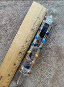 6" Amethyst healing wand | Royal | Scepter | Altar Tool | Silver | Crystal | Caduceus | Divination | Magic | Pagan | Witch | Fairy | Chakra