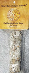 4" California White Sage smudge stick | ceremonial tools | offering | blessing | Made in the USA | purification set | natural