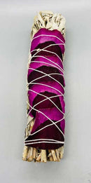 9" Rose Petals White Sage smudge stick | ceremonial tools | offering | blessing | Made in the USA | purification set | natural